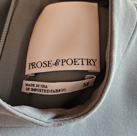 Prose & Poetry Marcel Feminine Cutout Long Sleeve Ruffle Mini Sage Dress Size M. - Picture 10 of 10